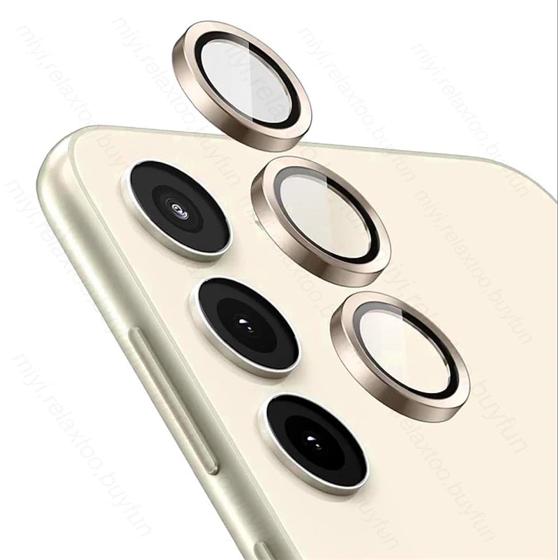 for Samsung Galaxy S24 FE 5G Aluminium Alloy Ring Camera Protector Cap SamsungS24FE S 24 FE 24FE Back Lens Tempered Glass Cover