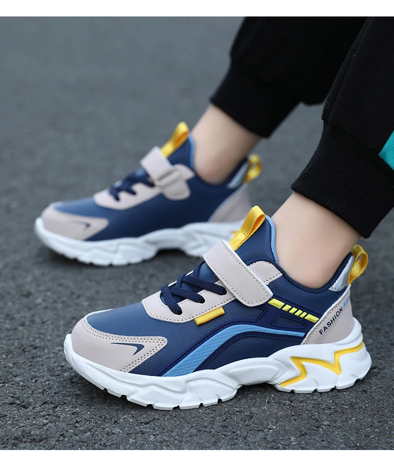 Children Boys Shoes Leather Waterproof Sports Running Kids Lightweight Boy Casual Fashion Sneakers Outdoor School Students Shoes