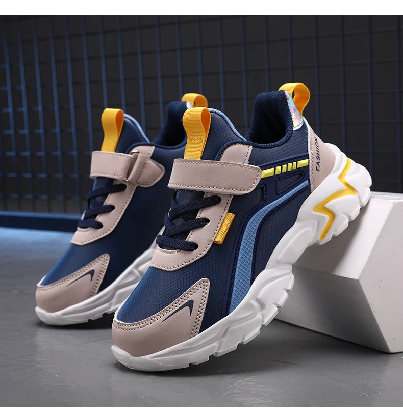 Children Boys Shoes Leather Waterproof Sports Running Kids Lightweight Boy Casual Fashion Sneakers Outdoor School Students Shoes