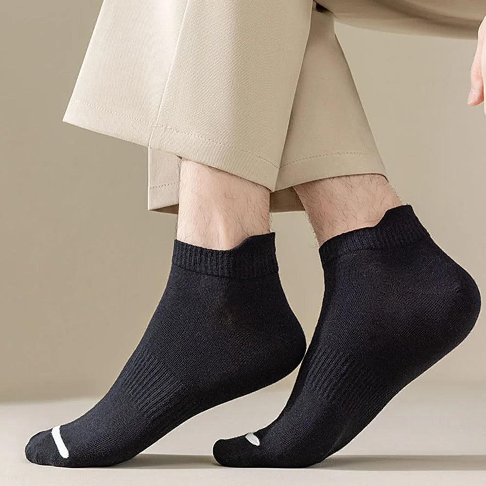 Breathable Anti Slip Boat Socks Men Plus Size Ankle Socks Cotton Low Cut Sports Socks Outdoor Casual Cotton Stockings Soft