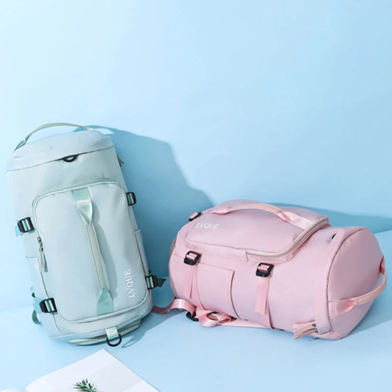 Women Large Travel Backpacks Waterproof Stylish Casual Daypack Bags with Luggage Strap Backpack Ladies Sports Yoga Luggage Bags
