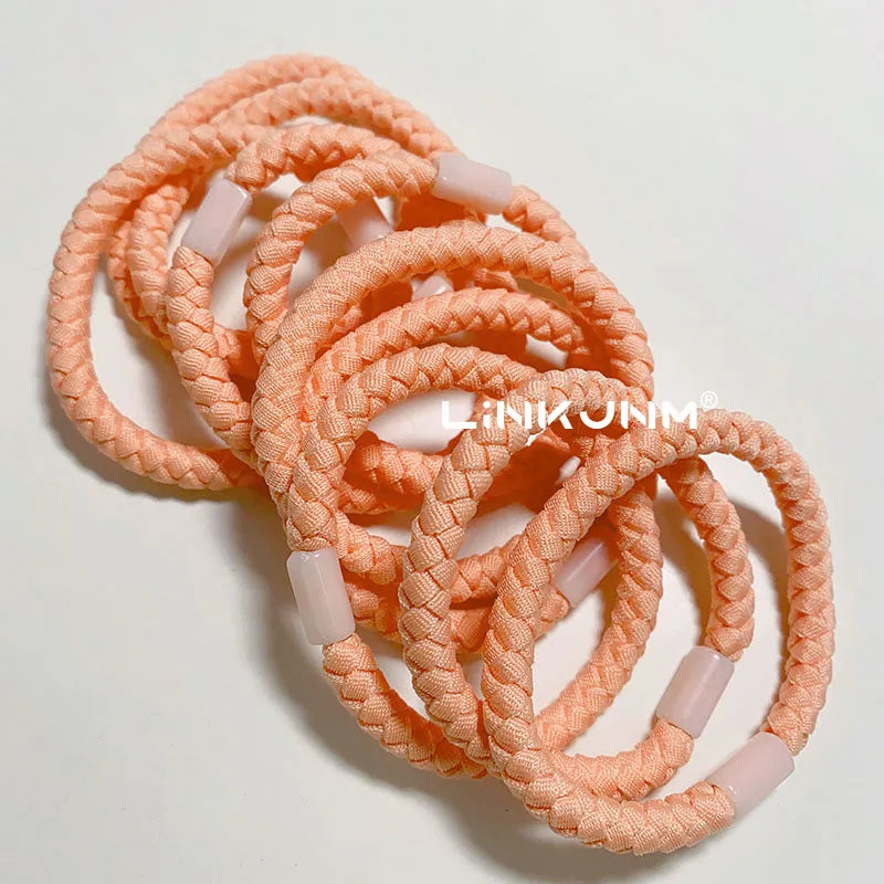 10Pcs Women Diy Elastic Hair Rubber Bands Girls Braided Hair Scrunchies/Tie/Gum/Ponytail Holders Birthday Gift Accessories