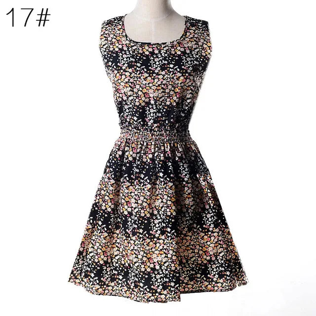 Casual Women Summer Beach Dress 2024 Femme Sexy Chiffon Florals Print Short Boho Dresses White Party Dress vestidos de mujer