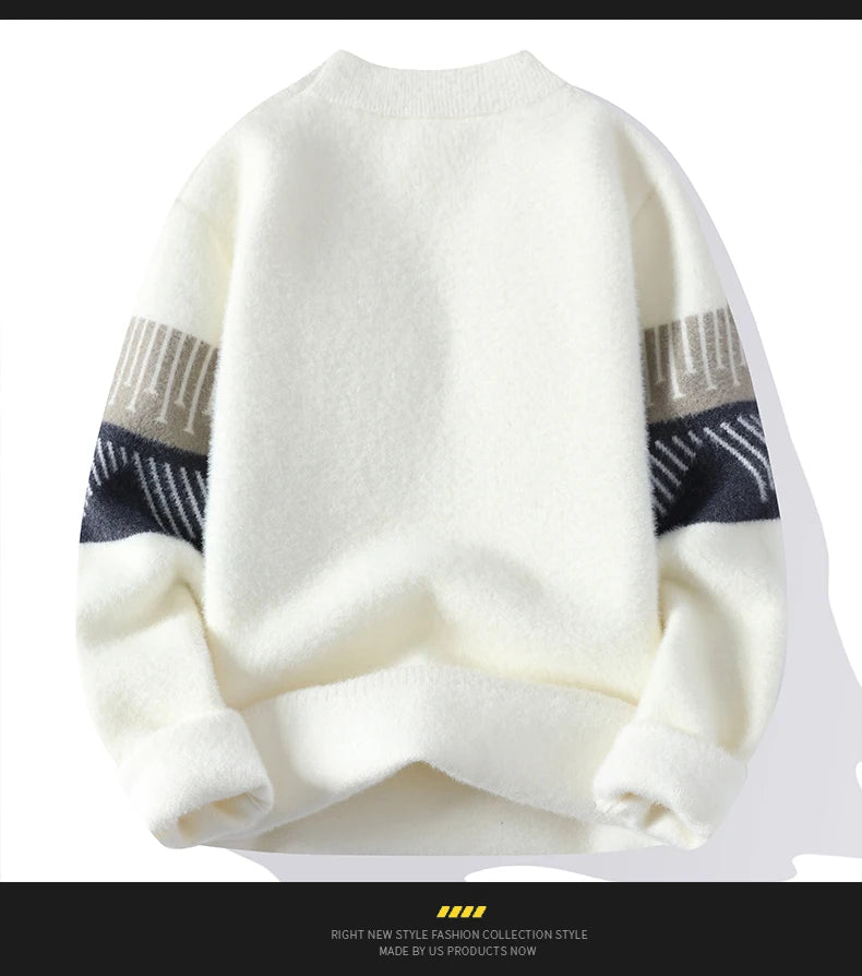 Fall Mens Christmas Cashmere Sweater O Neck Men Tops Quality Male Pullover Sweaters Thick Warm Pull Homme 2023
