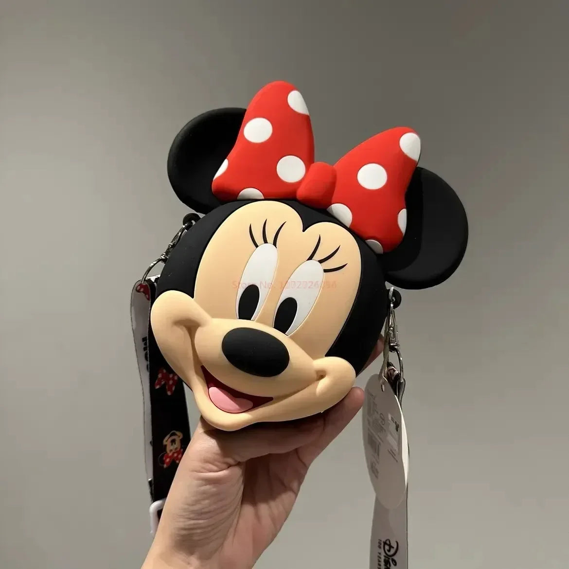 Original Disney Anime Kawaii Minnie Mickey Mouse Silicone One Shoulder Bag Leisure Fashion Zero Purse Birthday Gift For Girl