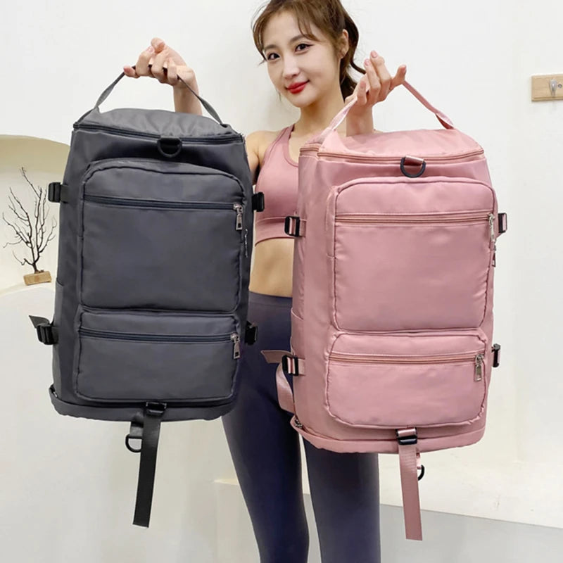 Women Large Travel Backpacks Waterproof Stylish Casual Daypack Bags with Luggage Strap Backpack Ladies Sports Yoga Luggage Bags