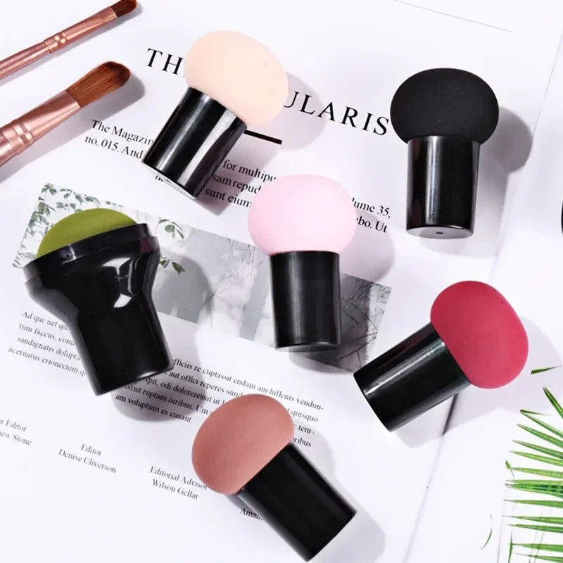 Mushroom Head Cosmetic Puff Foundation Makeup Sponge Powder Puff Smooth Sponge Multi- Function Dry & Wet Beauty Makeup Tool