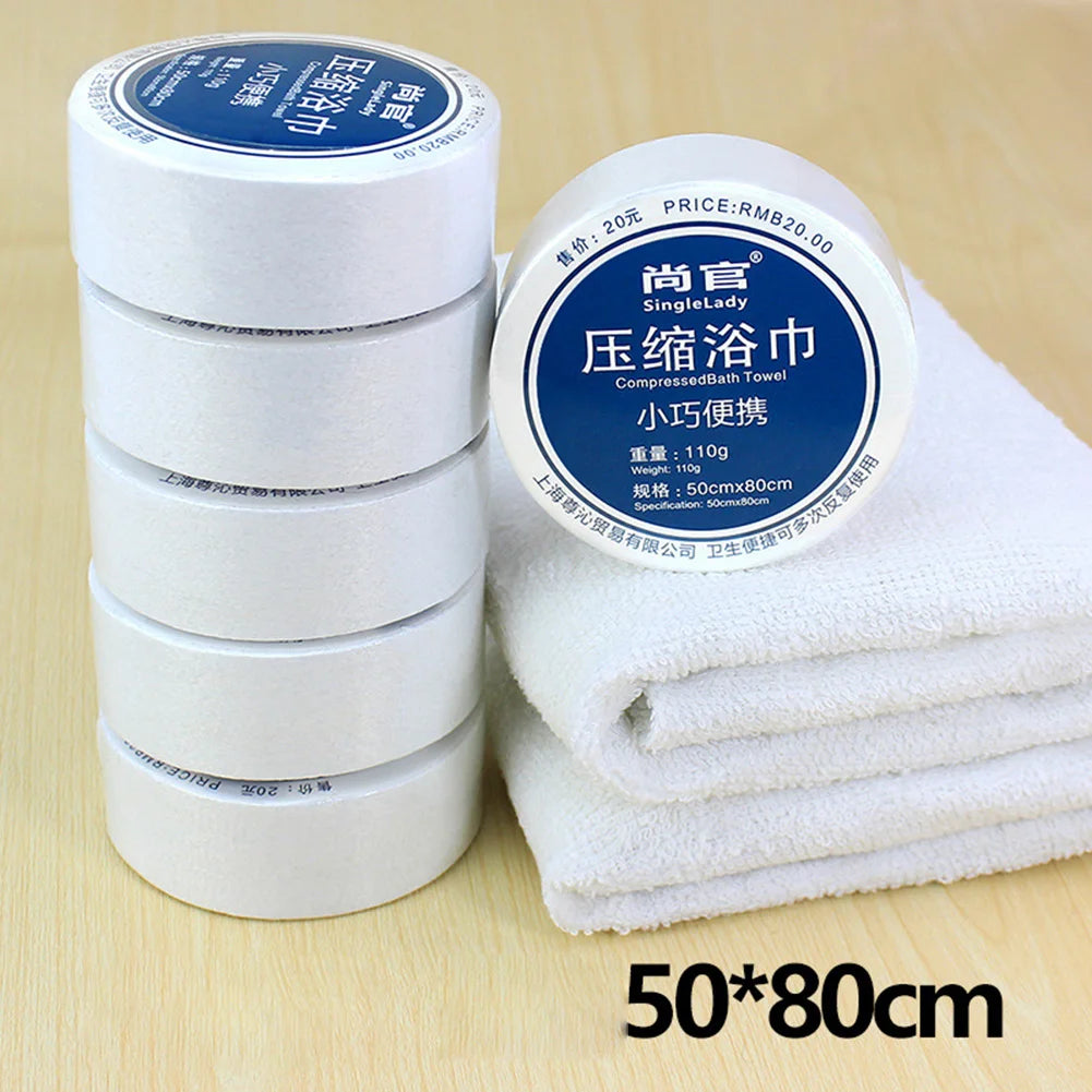 1pc Disposable Compressed Towel Magical Bath Travel Reusable Cotton Towel Washing Hotel Home Textile Cotton Towel