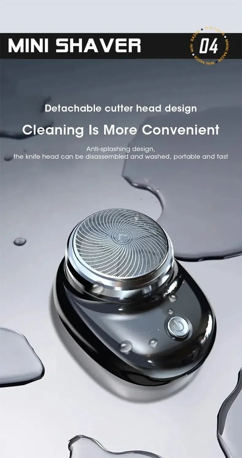 Electric Shaver Charging Mini Pocket Travel RazorPortable Wireless Detachable Shaver Facial Beard AndBody Hair Trimmer