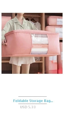 Large Bed Bottom Storage Box Foldable Clothing Quilt Storage Bag Household Moisture Bedroom Clothes Storage Bags Organizing Bags