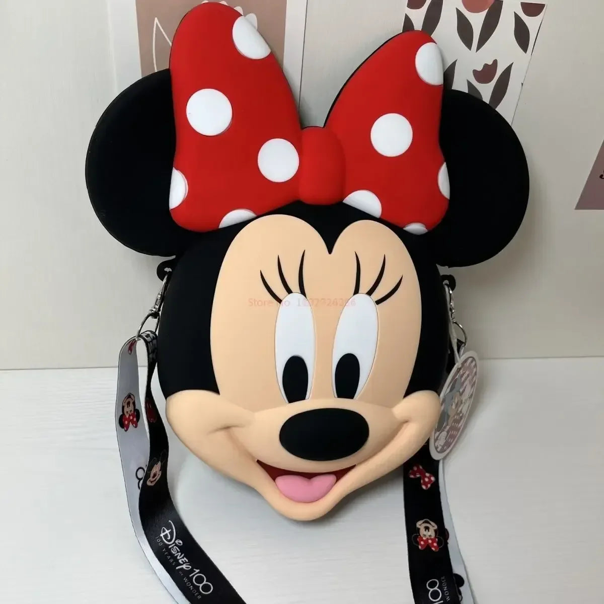 Original Disney Anime Kawaii Minnie Mickey Mouse Silicone One Shoulder Bag Leisure Fashion Zero Purse Birthday Gift For Girl