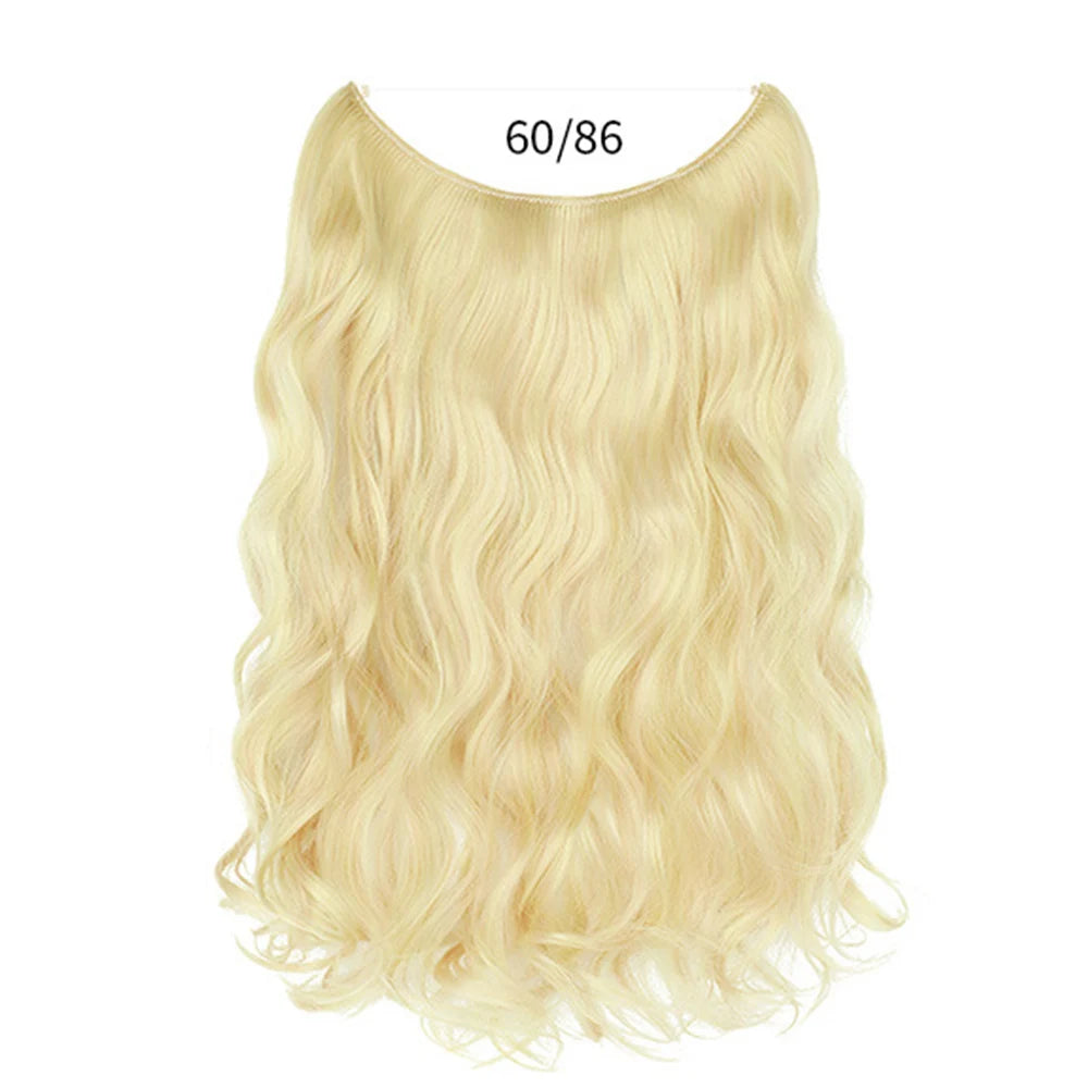 No Clip Synthetic Wave Hair Extensions Invisible Curly wig Accessorie Hairpieces Heat Resistant Long Hair For Women Hairextens