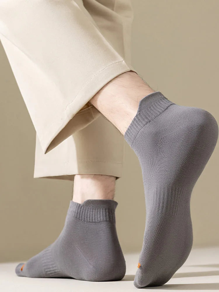 Breathable Anti Slip Boat Socks Men Plus Size Ankle Socks Cotton Low Cut Sports Socks Outdoor Casual Cotton Stockings Soft