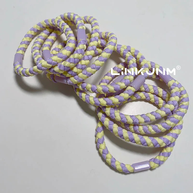 10Pcs Women Diy Elastic Hair Rubber Bands Girls Braided Hair Scrunchies/Tie/Gum/Ponytail Holders Birthday Gift Accessories