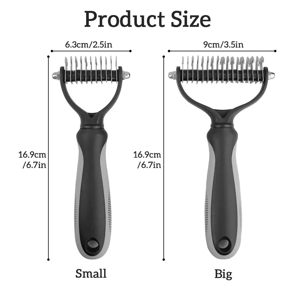 Pets Fur Knot Cutter Dog Grooming Shedding Tools Pet Cat Hair Removal Comb Brush Double sided Pet Products Suppliers