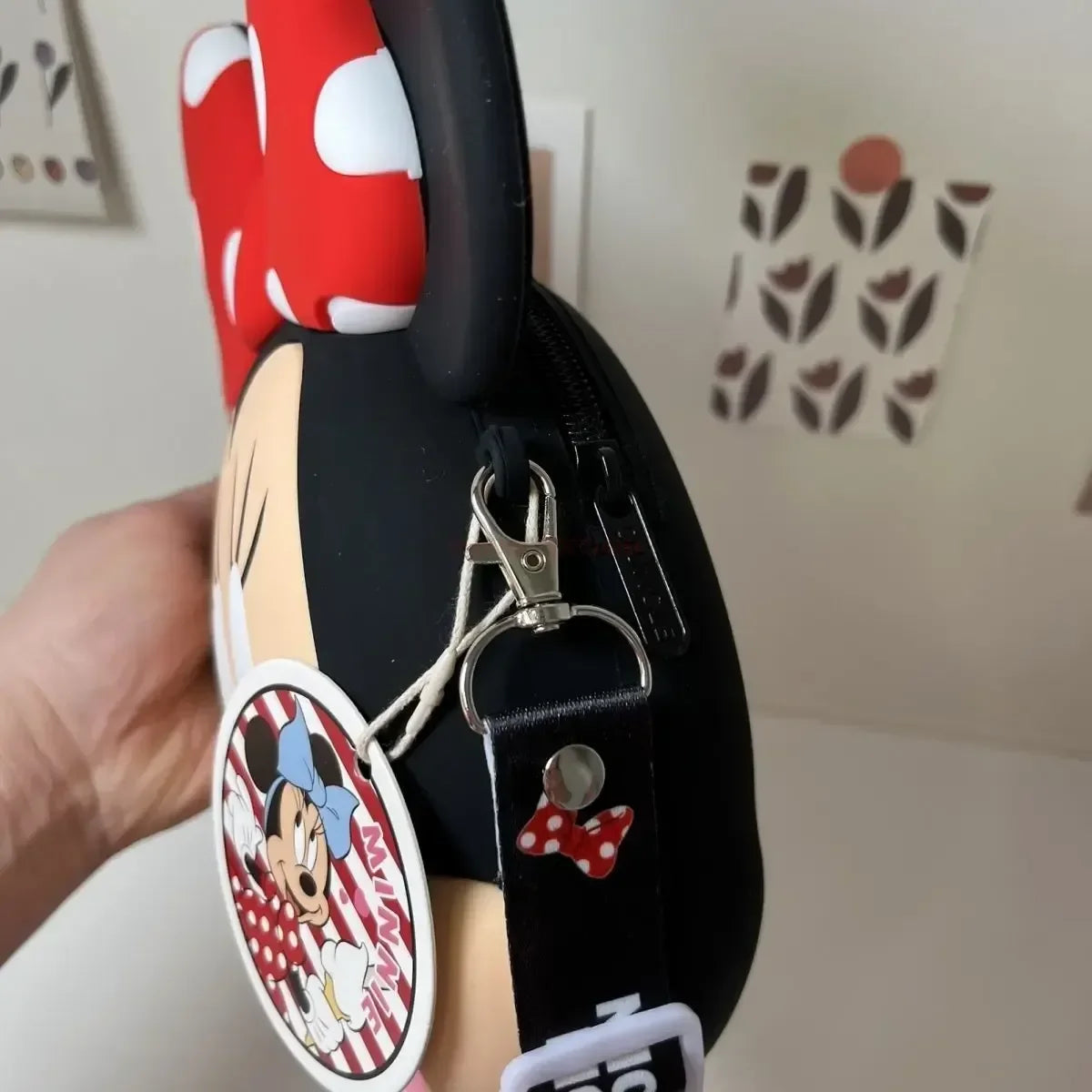Original Disney Anime Kawaii Minnie Mickey Mouse Silicone One Shoulder Bag Leisure Fashion Zero Purse Birthday Gift For Girl
