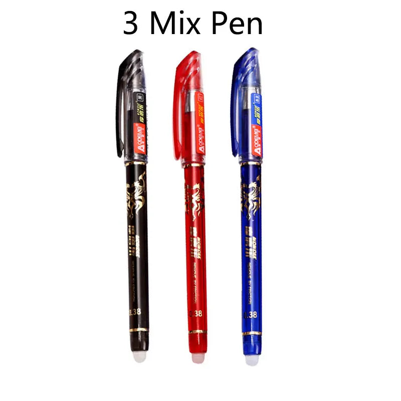 Erasable Gel Pen Set Ballpoint Pens Rod 0.5mm Refills Muti-Colors ink Washable Handle Stationery School Office Writing Supplies