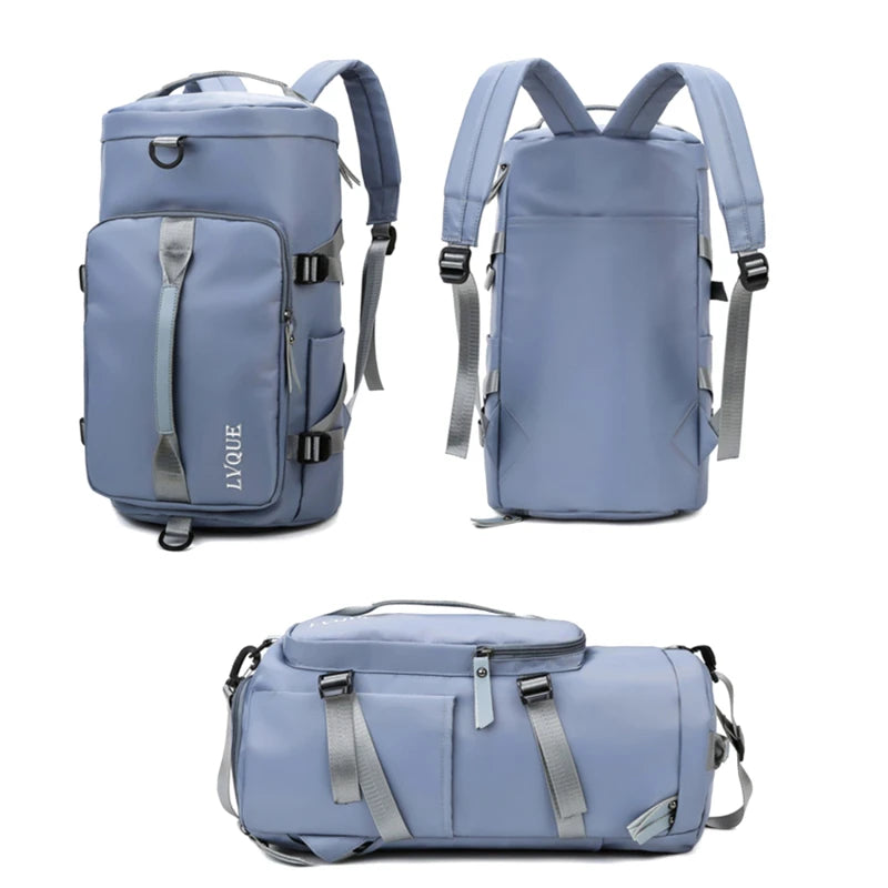 Women Large Travel Backpacks Waterproof Stylish Casual Daypack Bags with Luggage Strap Backpack Ladies Sports Yoga Luggage Bags