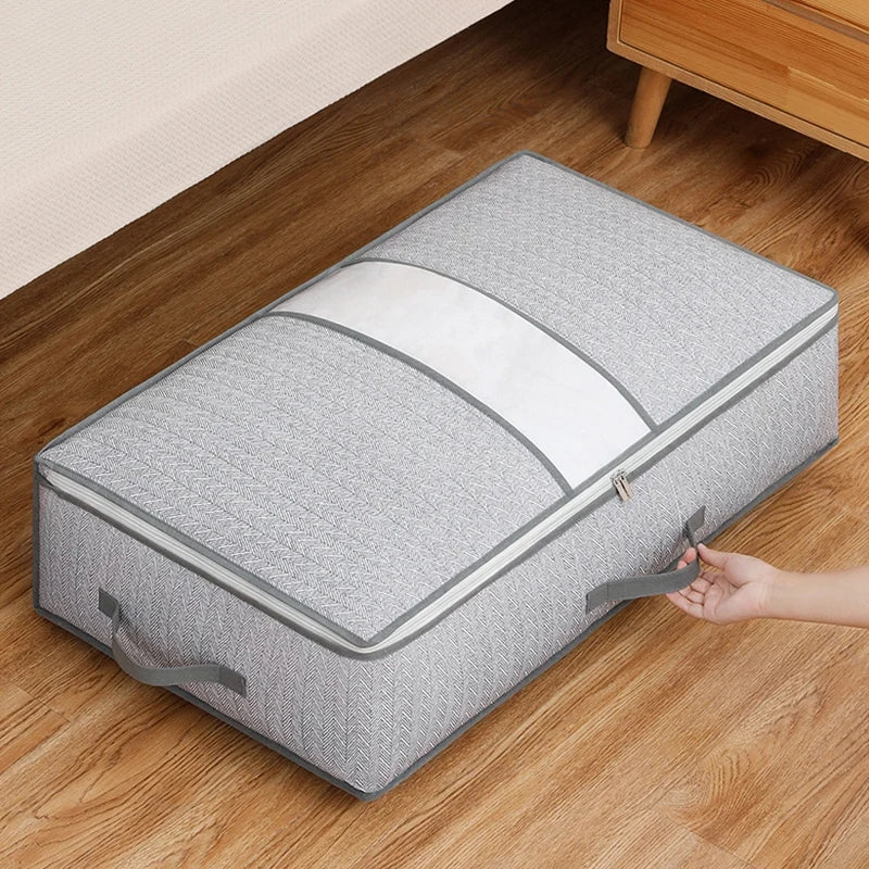 Large Bed Bottom Storage Box Foldable Clothing Quilt Storage Bag Household Moisture Bedroom Clothes Storage Bags Organizing Bags