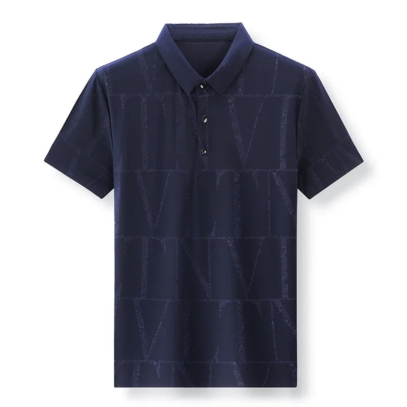 2024 Summer New Men's Printed Short Sleeved POLO Shirt Comfortable and Cool Casual Fashion T-shirt