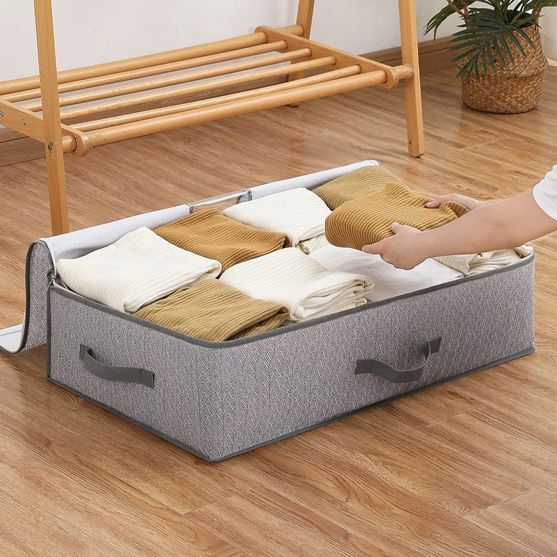 Large Bed Bottom Storage Box Foldable Clothing Quilt Storage Bag Household Moisture Bedroom Clothes Storage Bags Organizing Bags