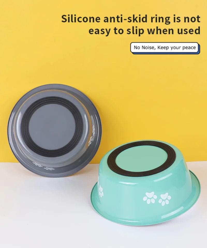 Non-slip Dog Bowls For Small Medium Large Dog Feeder Bowls And Drinkers Stainless Steel Pet Feeders Pets Dogs Accessories