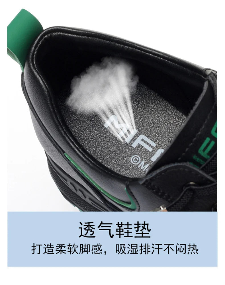 Spring Autumn Fashion Chunky Causal Women Mother Shoes Walking Comfortable Soft Leather Running Non-slip Soft Leather Sneakers