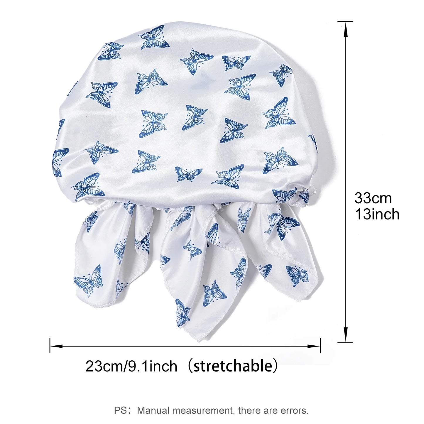 New Women Luxury Satin Sleeping Bonnets Night Sleep Caps Ladies Headwrap Printed Stretch Beanie Cap Hair Care Head Cover