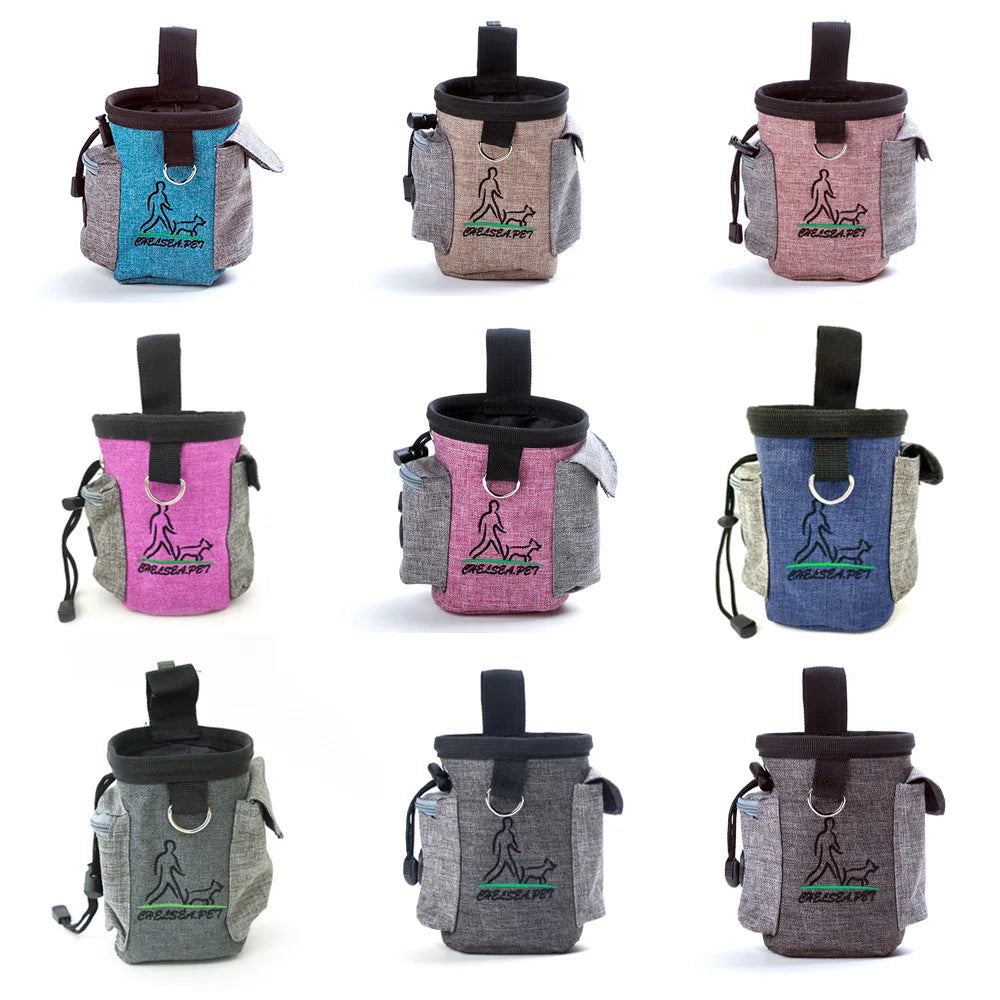 Outdoor Dog Trainings Bag Durable Poly 8 Colors Treat Bag Dog Walking Snack Pouch Detachable Puppy TrainSnack Reward Waist Bag