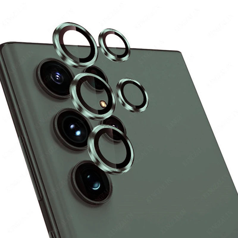 Camera Lens Glass for Samsung S22 Ultra 5G Metal Lens Ring Tempered Glass for Samsung Galaxy S23 S22 Ultra 5G Camera Lens Cover