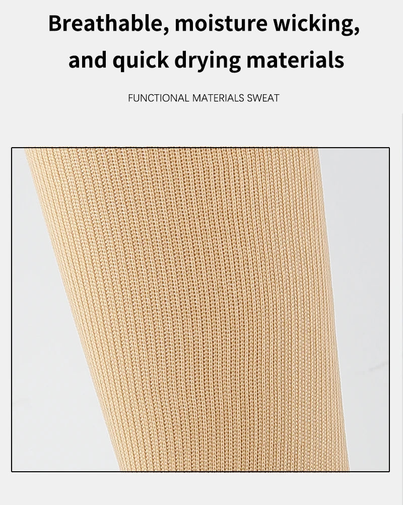 Long tube socks solid color sports pressure socks elastic socks copper compression socks on the soles outdoor cycling socks