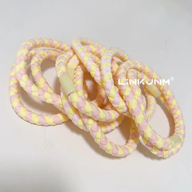 10Pcs Women Diy Elastic Hair Rubber Bands Girls Braided Hair Scrunchies/Tie/Gum/Ponytail Holders Birthday Gift Accessories