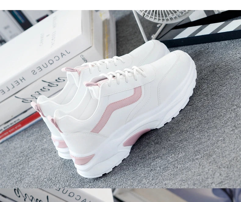 New Fashion Sneakers Women Simple Breathable Walking Mesh Flat Shoes Sneakers Women Gym Vulcanized Shoes White Female Footwear
