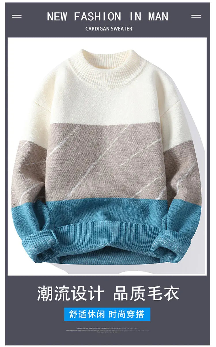 Autumn/Winter New Men's High-Quality Fashion Trend Sweater Men Casual Comfortable Warm Sweaters men Three colors available