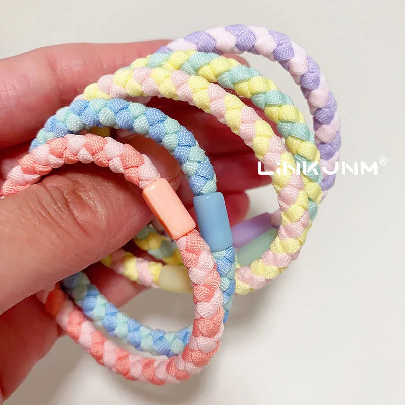 10Pcs Women Diy Elastic Hair Rubber Bands Girls Braided Hair Scrunchies/Tie/Gum/Ponytail Holders Birthday Gift Accessories
