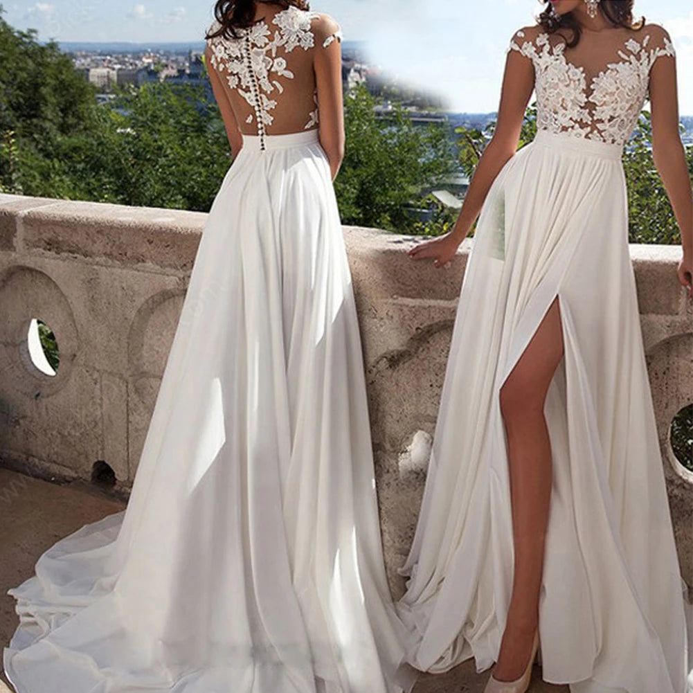 Fashionable Hot Sale Womens Dress Skirt Polyester Sleeveless Slight Strech Solid Color Chiffon Dress Crew-Neck