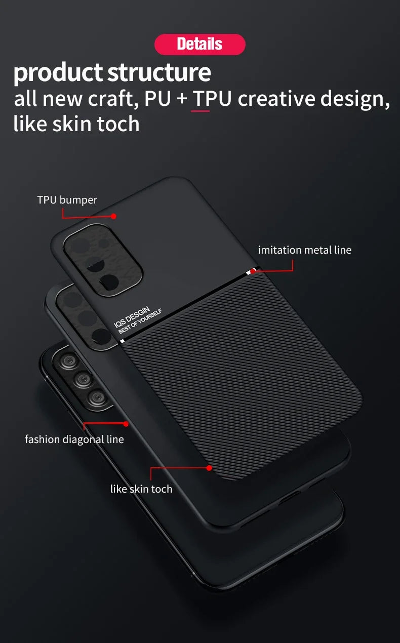 For Samsung Galaxy A70 Case Magnetic Car Holder Phone Cases Samsung A50 A20 A30 A50S A10S Shockproof Soft PU Leather Back Cover