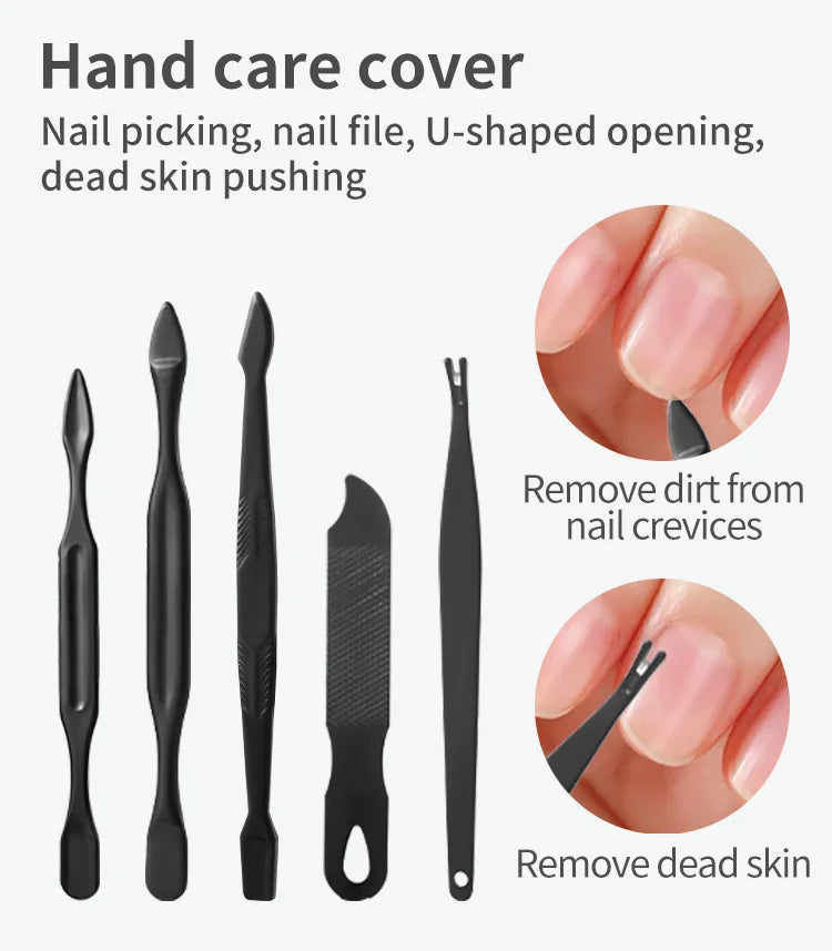 Manicure Set Pedicure Nail Clippers Set 7/32pcs Professional Grooming Tools Including Facial Fingernails and Toenails Nail Care