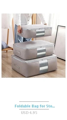 Large Bed Bottom Storage Box Foldable Clothing Quilt Storage Bag Household Moisture Bedroom Clothes Storage Bags Organizing Bags