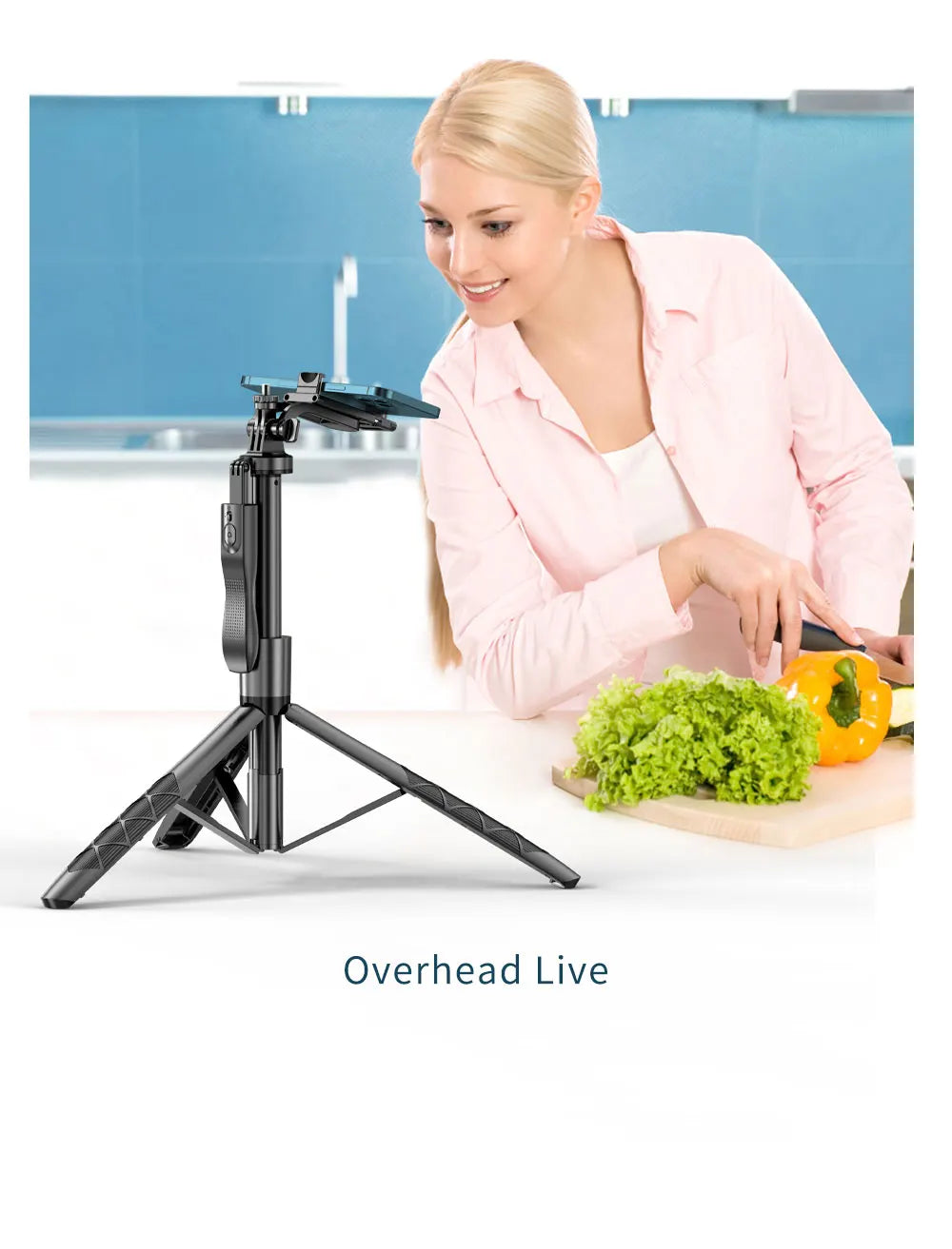 1530mm Wireless Selfie Stick Tripod Stand Foldable Monopod With Led Light For Smartphones Balance Steady Shooting Live