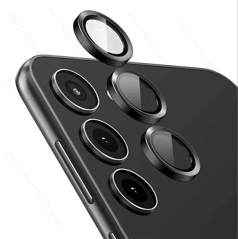 for Samsung Galaxy S24 FE 5G Aluminium Alloy Ring Camera Protector Cap SamsungS24FE S 24 FE 24FE Back Lens Tempered Glass Cover