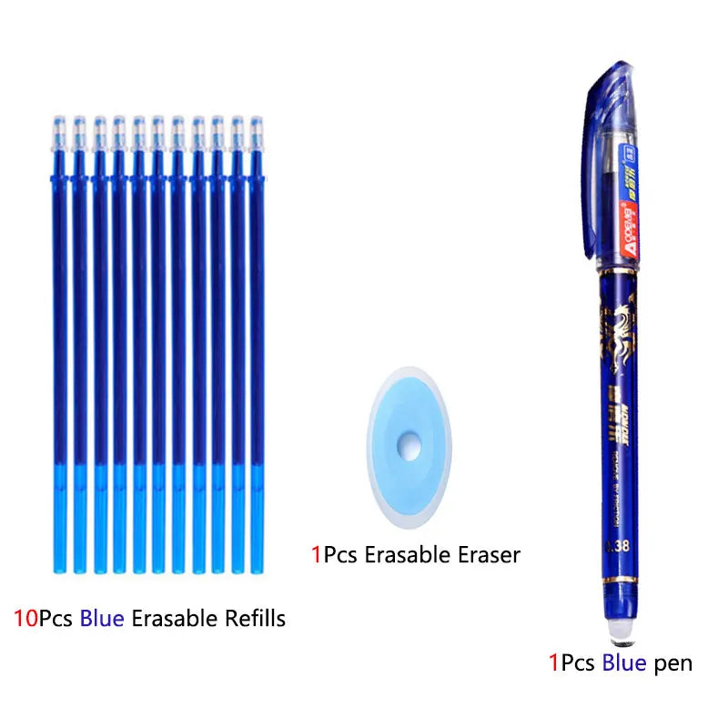 Erasable Gel Pen Set Ballpoint Pens Rod 0.5mm Refills Muti-Colors ink Washable Handle Stationery School Office Writing Supplies