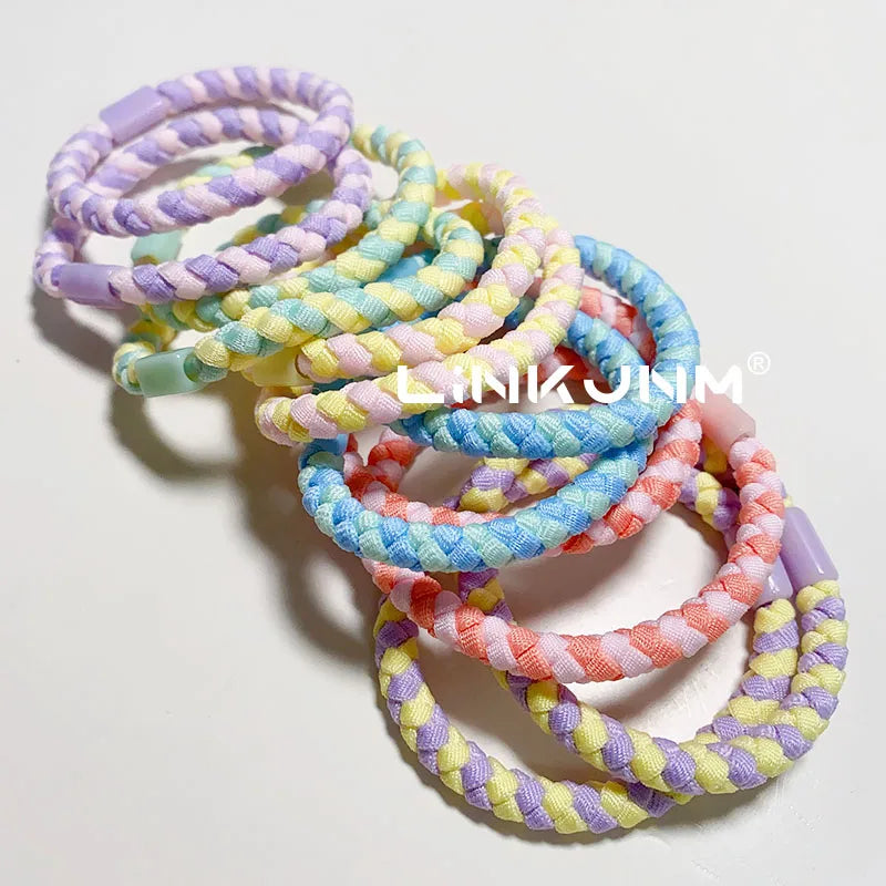 10Pcs Women Diy Elastic Hair Rubber Bands Girls Braided Hair Scrunchies/Tie/Gum/Ponytail Holders Birthday Gift Accessories