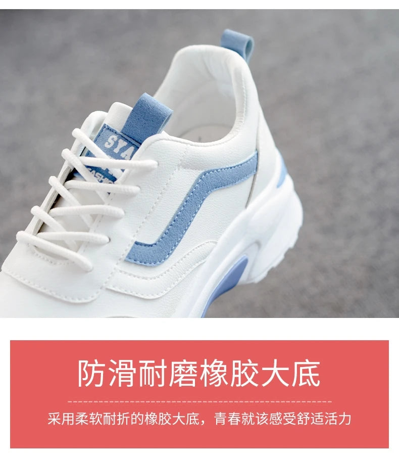 New Fashion Sneakers Women Simple Breathable Walking Mesh Flat Shoes Sneakers Women Gym Vulcanized Shoes White Female Footwear