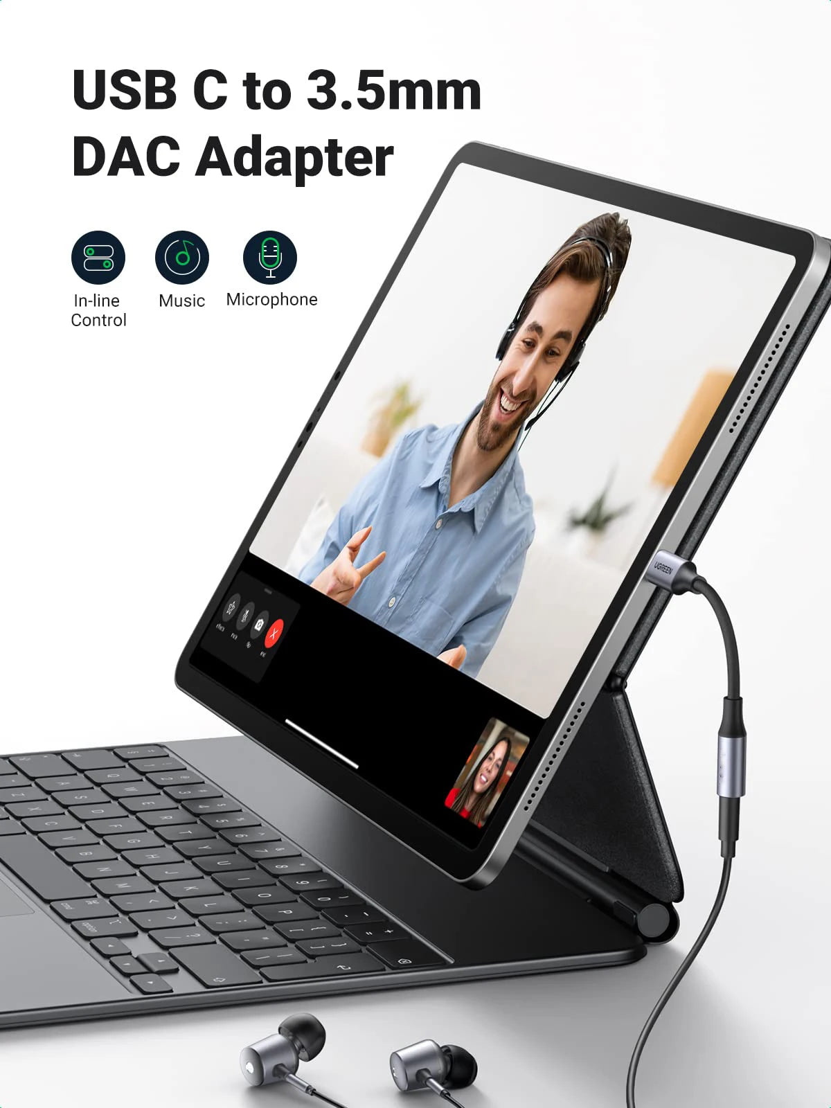 USB C to 3.5mm Audio Adapter Type C to Headphone Auxiliary Jack 24bit/96kHz HiFi DAC Cable For Galaxy S23 S23+ Ultra S22 S21 S20