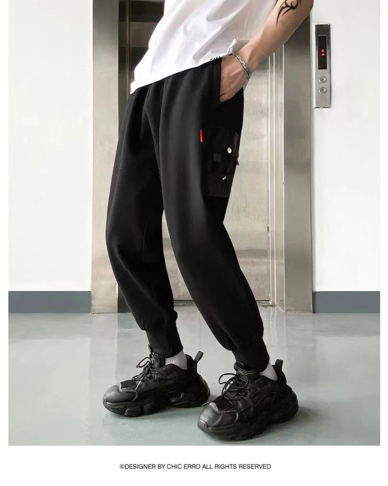 Classic Design Multi Flap Pockets Cargo Pants,Men's Loose Fit Drawstring Harem Cargo Jogger Pants oversized pants men and women
