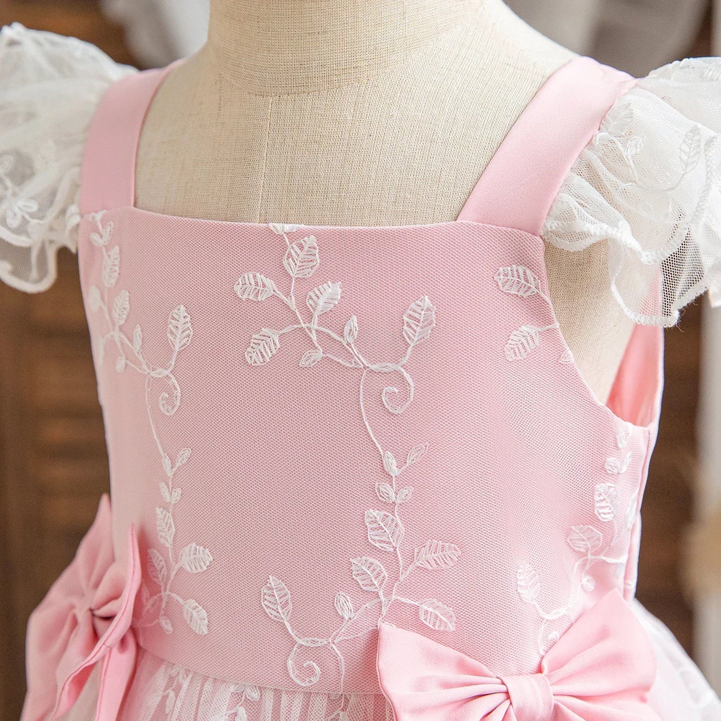 Toddler Baby Girl Dress Newborn Infant Baptism Birthday Dress Butterfly Tutu Princess Dress Baby Girls Wedding Party Gown 1-5Yrs
