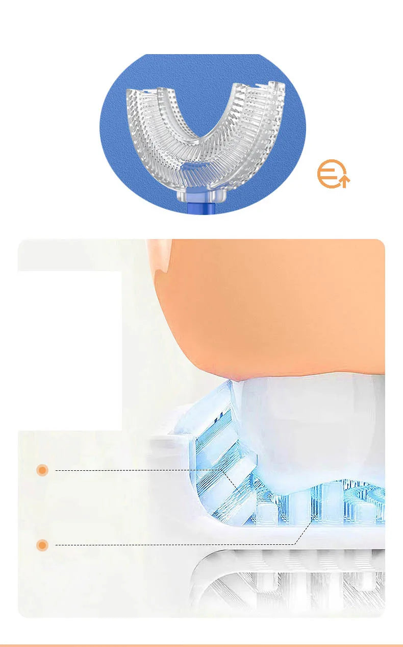 Kids Toothbrush U-Shape 360 Degree Infant Teether Baby Toothbrush Children Silicone Brush For Toddlers Oral Care Cleaning
