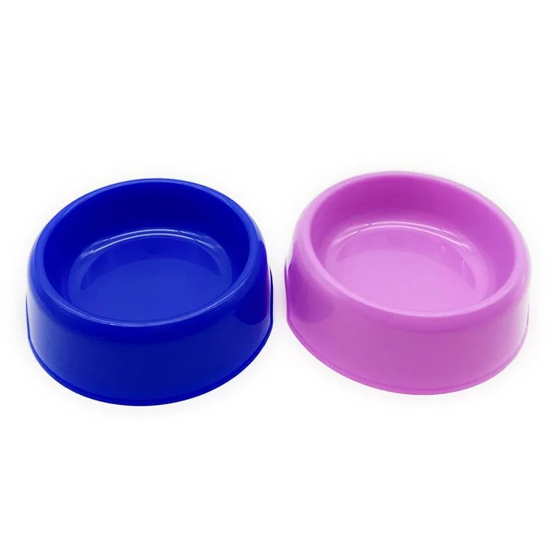Solid Color Pet Bowl Plastic Dog Bowl Cat Round Single Bowl Thickened Eco-Friendly Dog 사발 Pet Supplies Dog Accessories