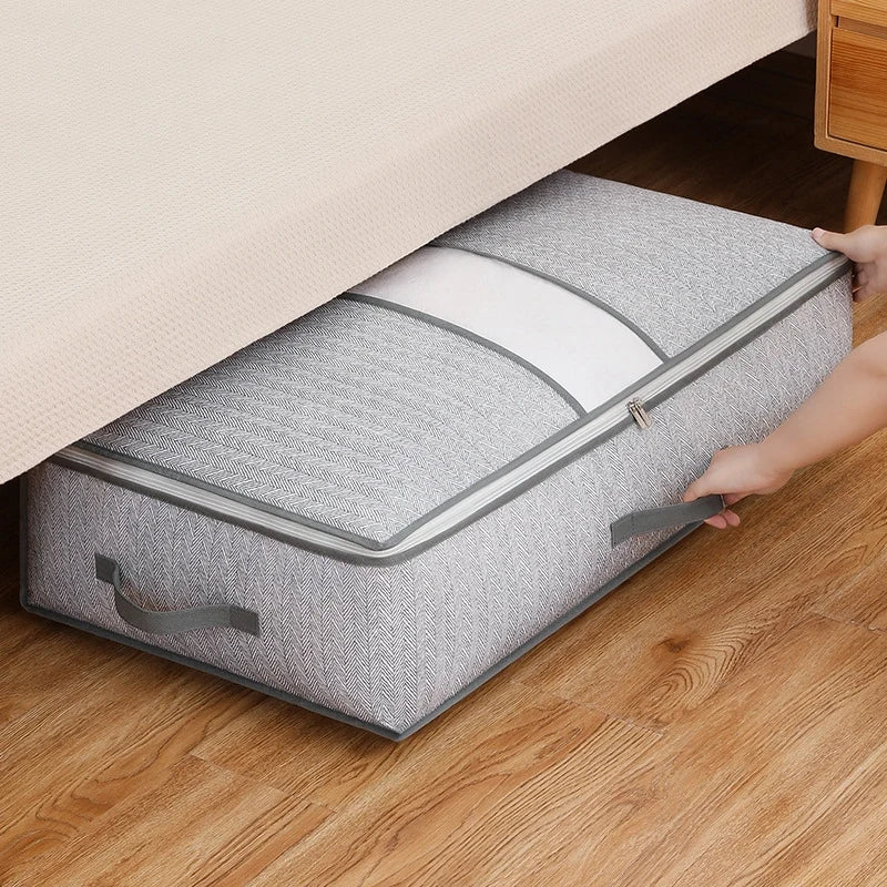 Large Bed Bottom Storage Box Foldable Clothing Quilt Storage Bag Household Moisture Bedroom Clothes Storage Bags Organizing Bags